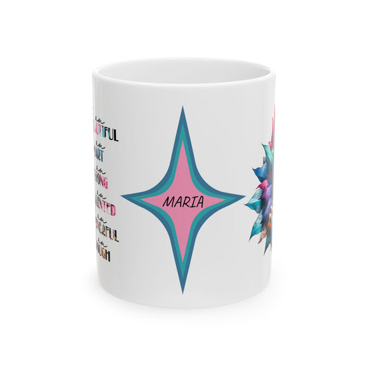 Inspirational Κούπα με Όνομα – “I Am Enough” | Προσωποποιημένο Δώρο Ενδυνάμωσης