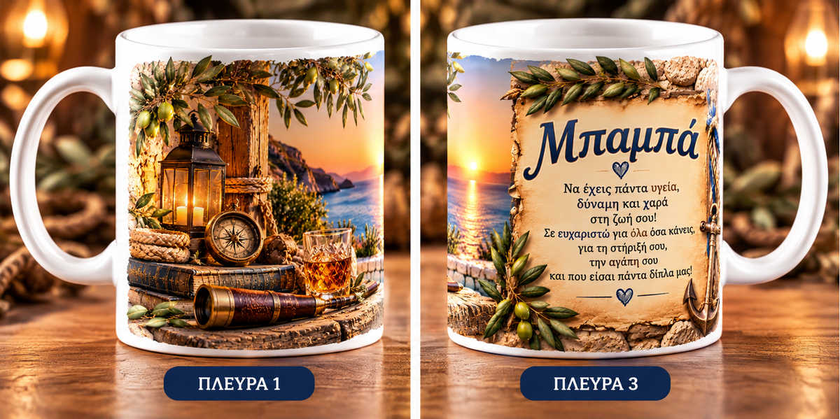 Κούπα για Μπαμπά 11oz – «Να Έχεις Πάντα Υγεία, Δύναμη & Χαρά» | GiftNest