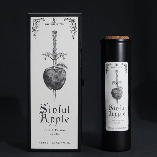 Ancient Witch Ritual Candle Sinful Apple | Κερί Αγάπης & Έλξης