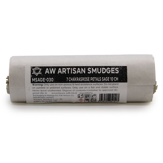 Smudge Stick 7 Chakras Rose Petals Sage 10cm – Chakra Healing & Energy Cleansing