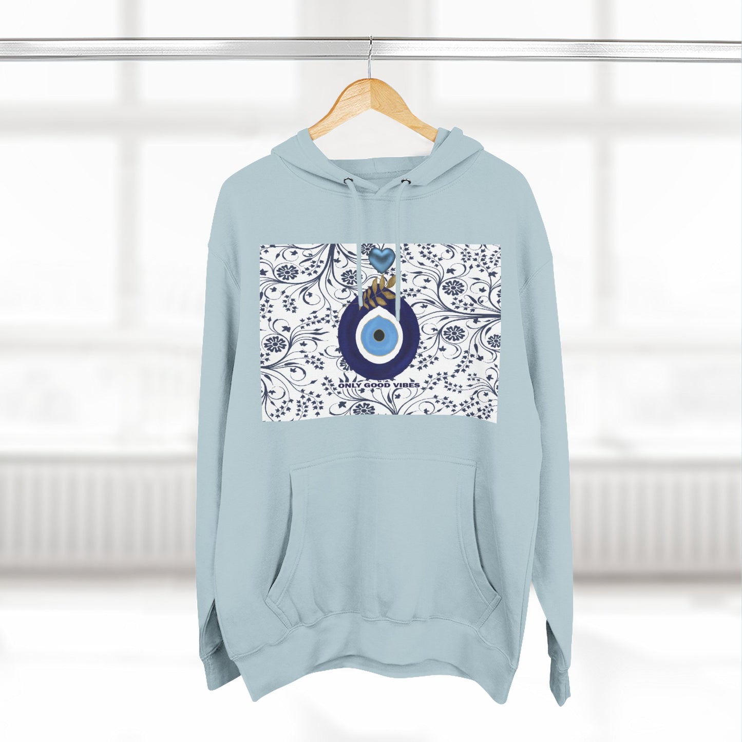 Boho Μάτι Hoodie “Only Positive Vibes” – Cozy Φούτερ Προστασίας | Gift Apparel