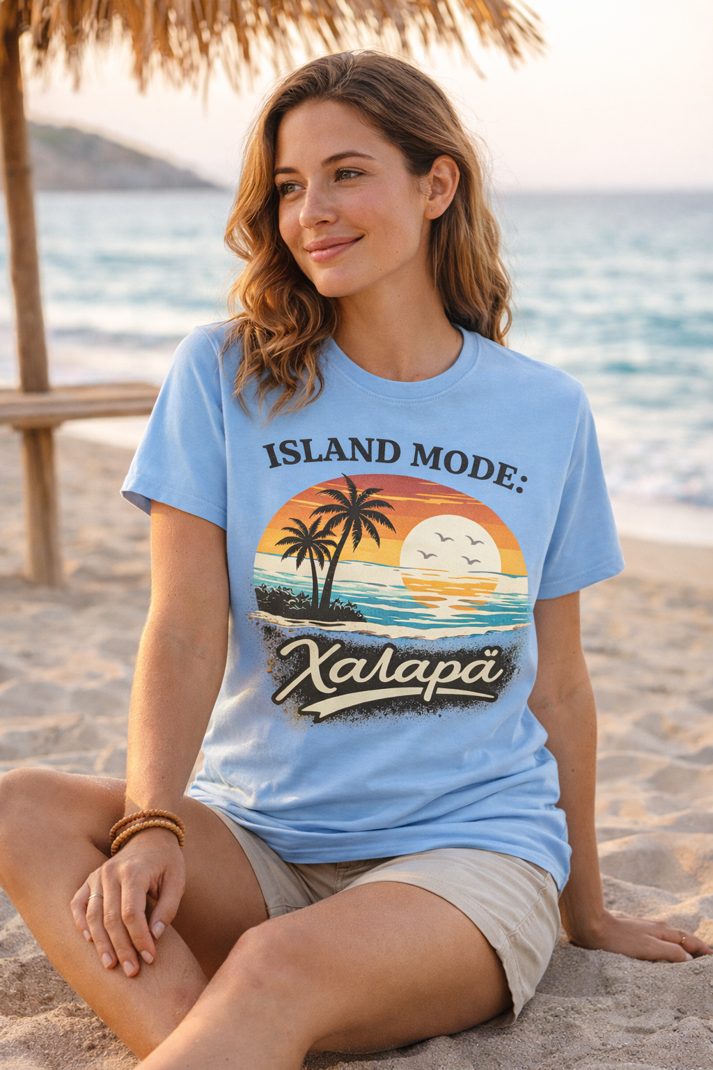 Unisex T-Shirt “Island Mode: Χαλαρά” – 100% Βαμβάκι | GiftNest