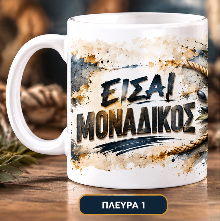 Ανδρική Κούπα 11oz «Είσαι Μοναδικός» | Μοναδικό Δώρο για Άντρα