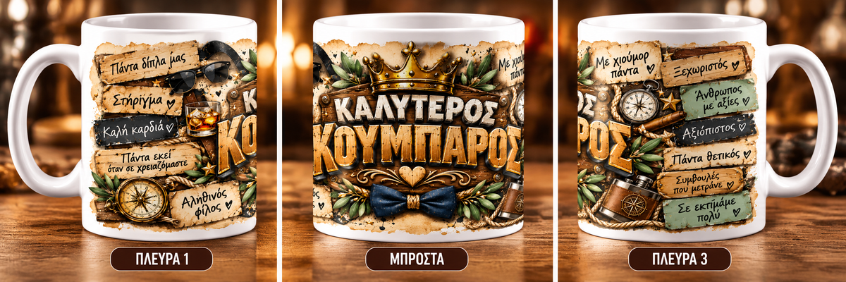 Κούπα “Καλύτερος Κουμπάρος” 11oz – Πρωτότυπο Δώρο για Κουμπάρο | GiftNest