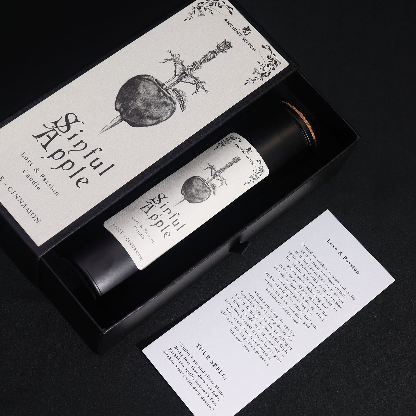 Ancient Witch Ritual Candle Sinful Apple | Κερί Αγάπης & Έλξης