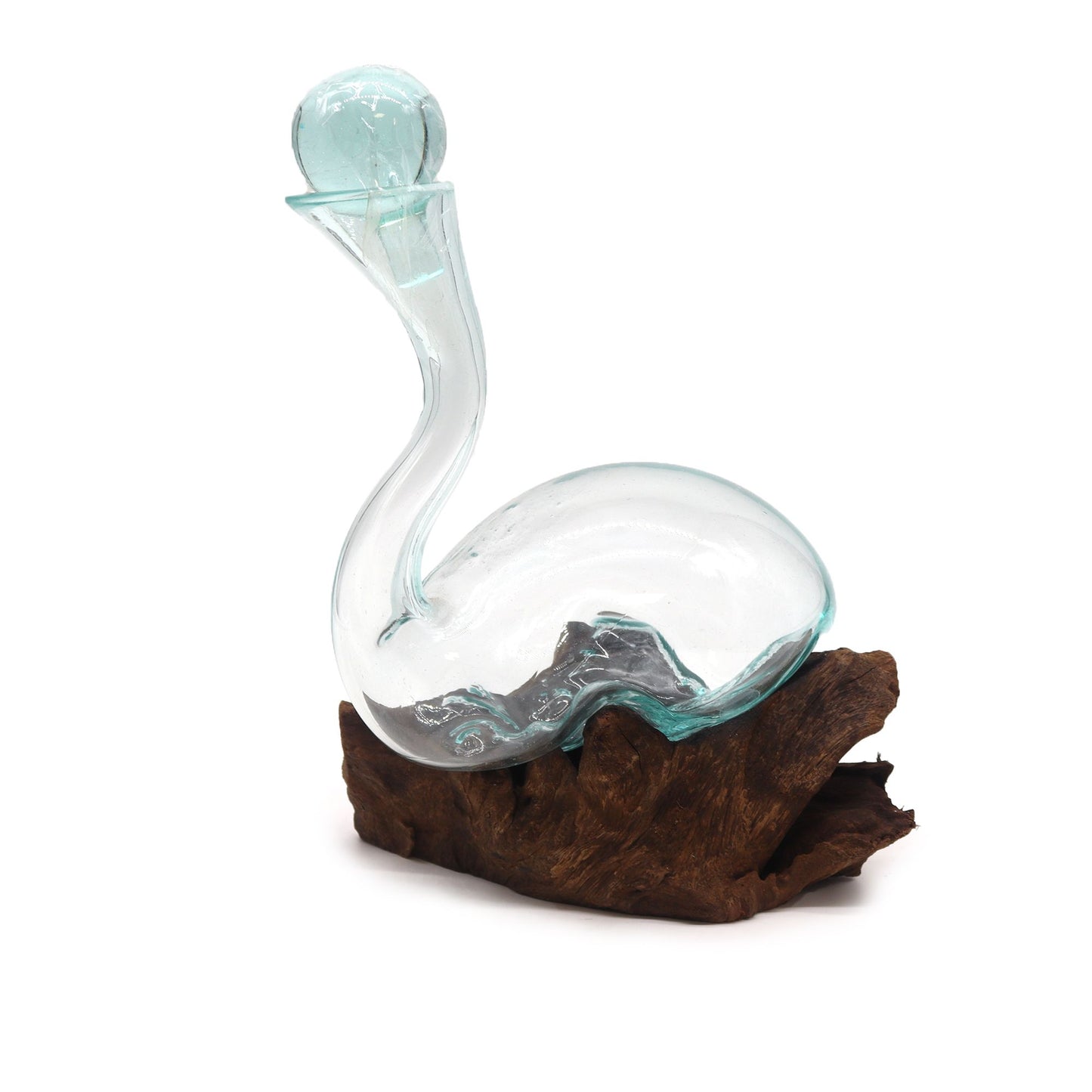 Δοχείο Κρασιού - Decanter Molten Glass on Wood