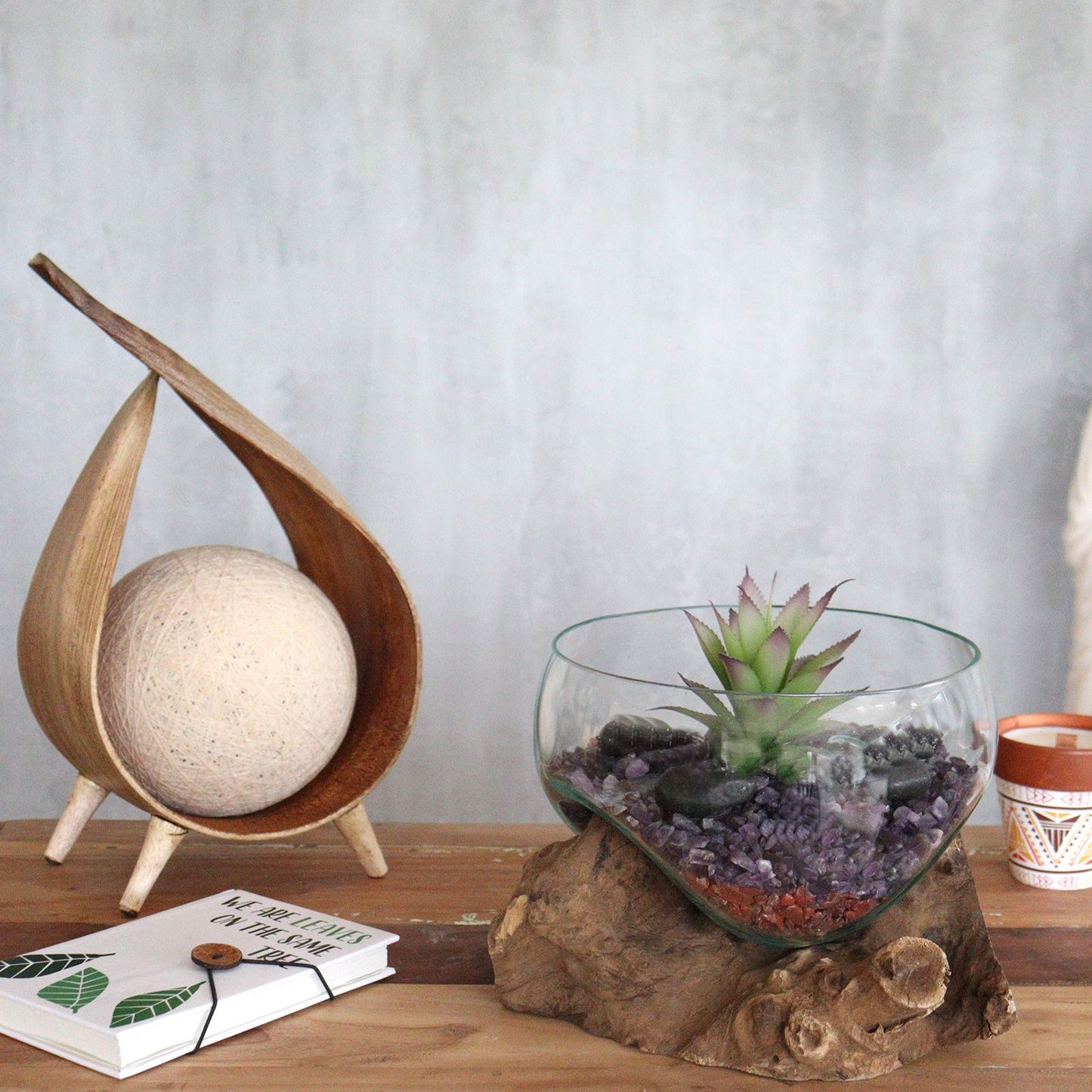 Μπόλ Molten Glass on Wood - Open