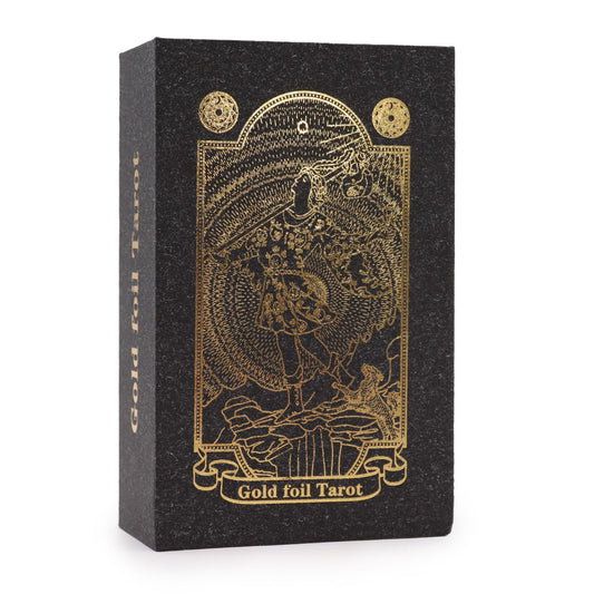 Σετ Ταρώ Gold Foil με Βιβλίο | Πολυτελές Tarot Δώρου & Πνευματικής Αναζήτηση