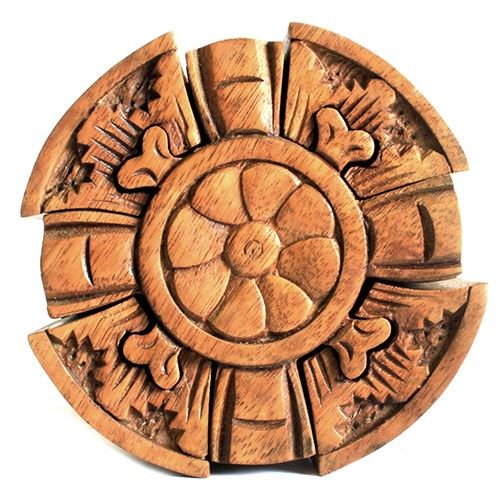 Μαγικό Κουτί Bali – Στρογγυλό Πέταλο | Puzzle Box με Κρυφή Θήκη Δώρου