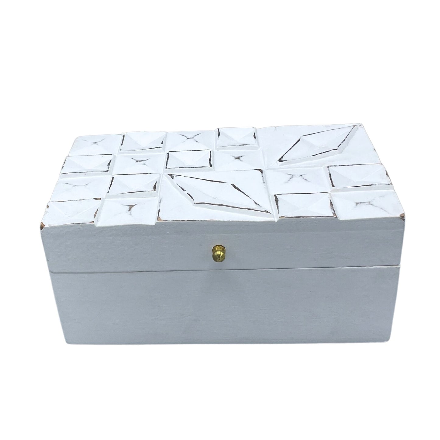 Vintage Deco Multi-Purpose Box - White Diamonds