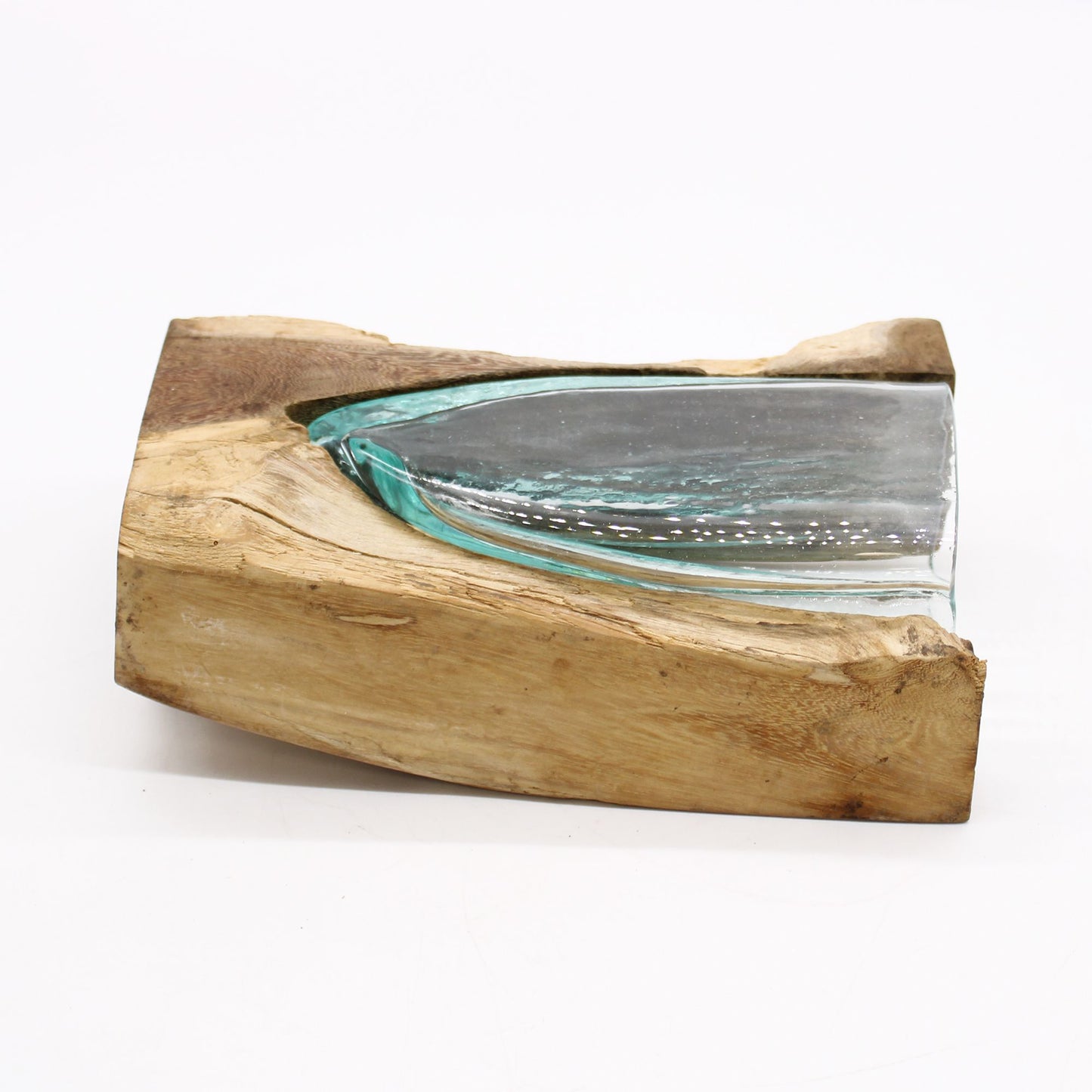 Βάζο σε ξύλο Mοltοn Glass V-shaped Art