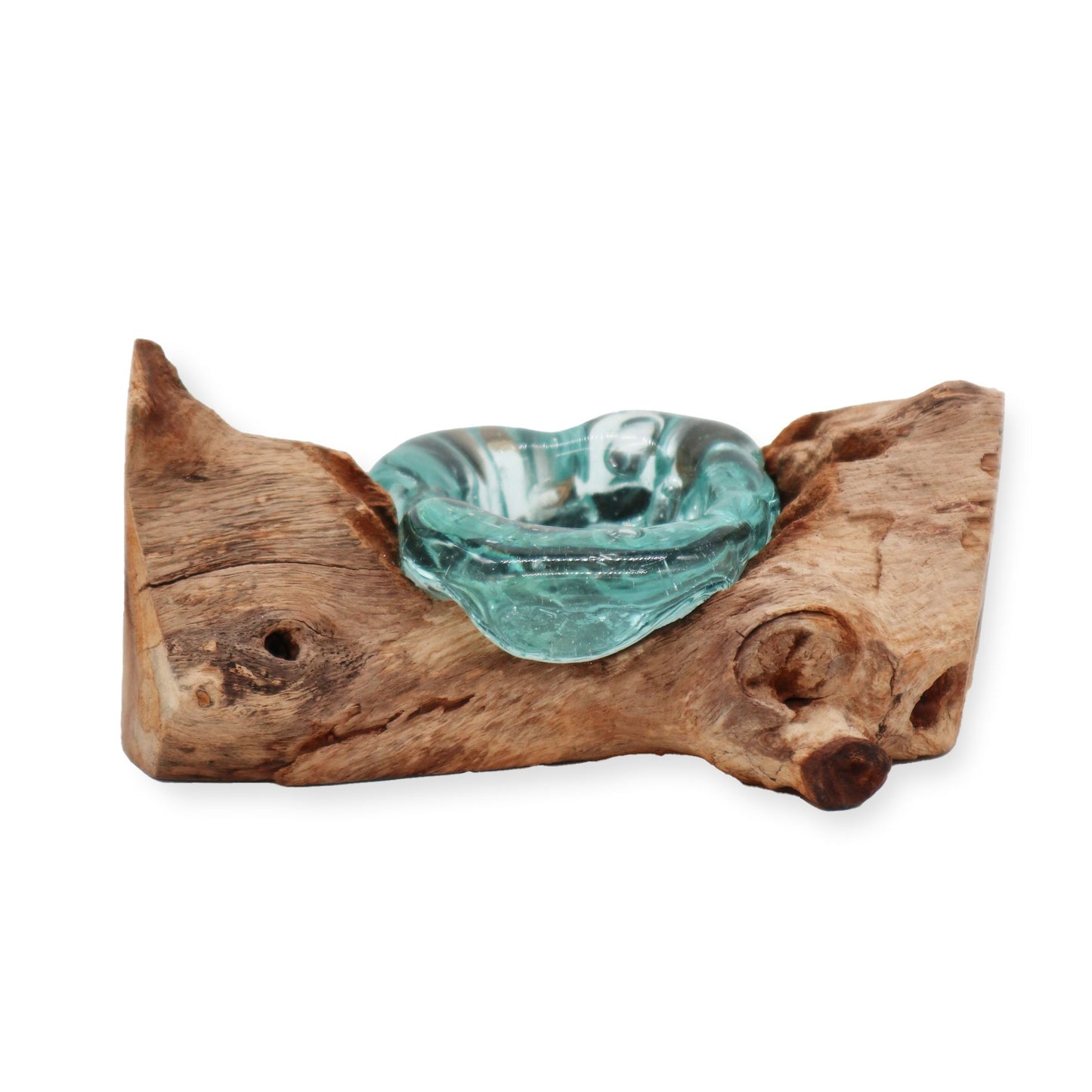 Κηροπήγιο Μονό - Molton Glass on Wood