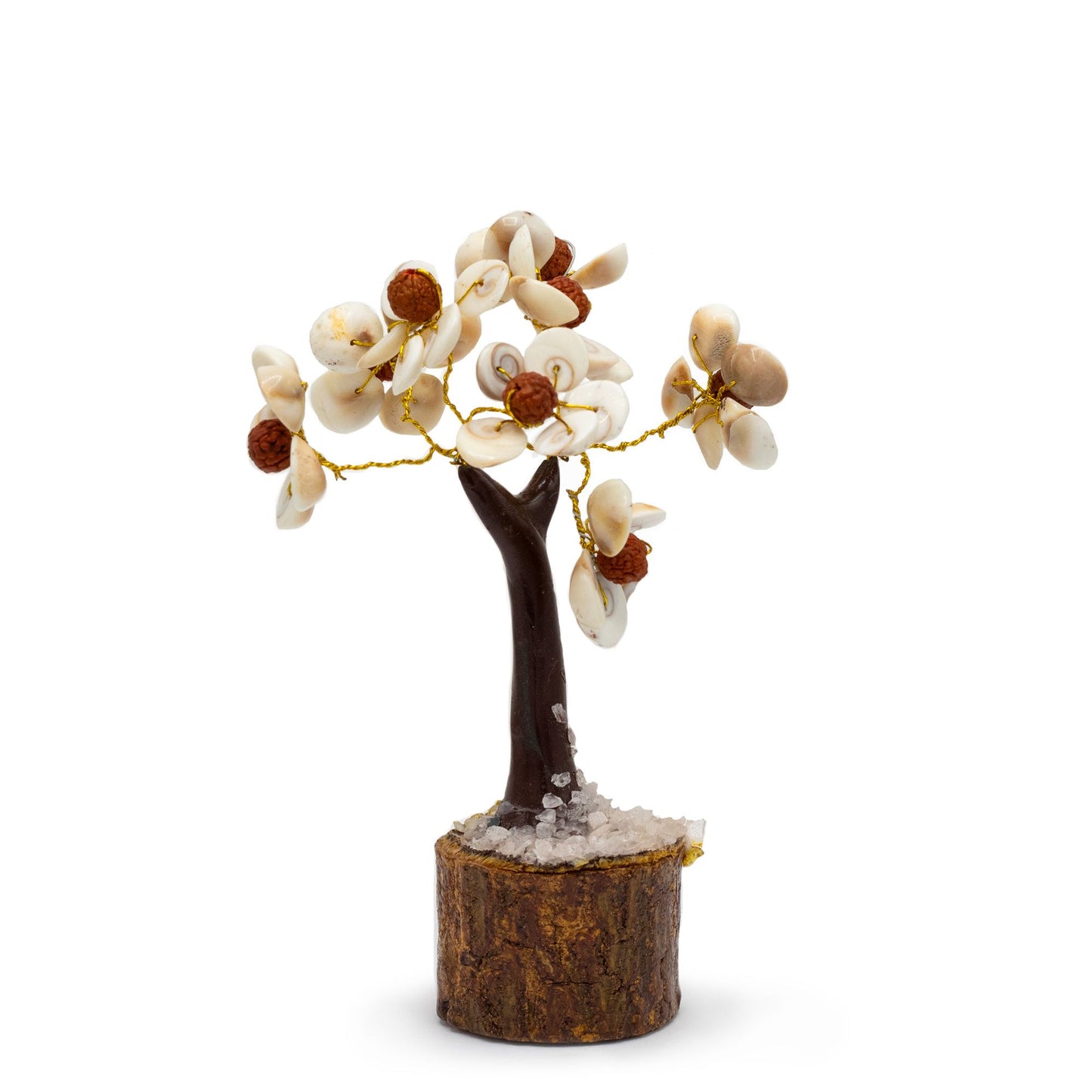 Μεσαίο πέτρινο δέντρο Gomati Chakra Circle με Rudraksha - (45 πέτρες)