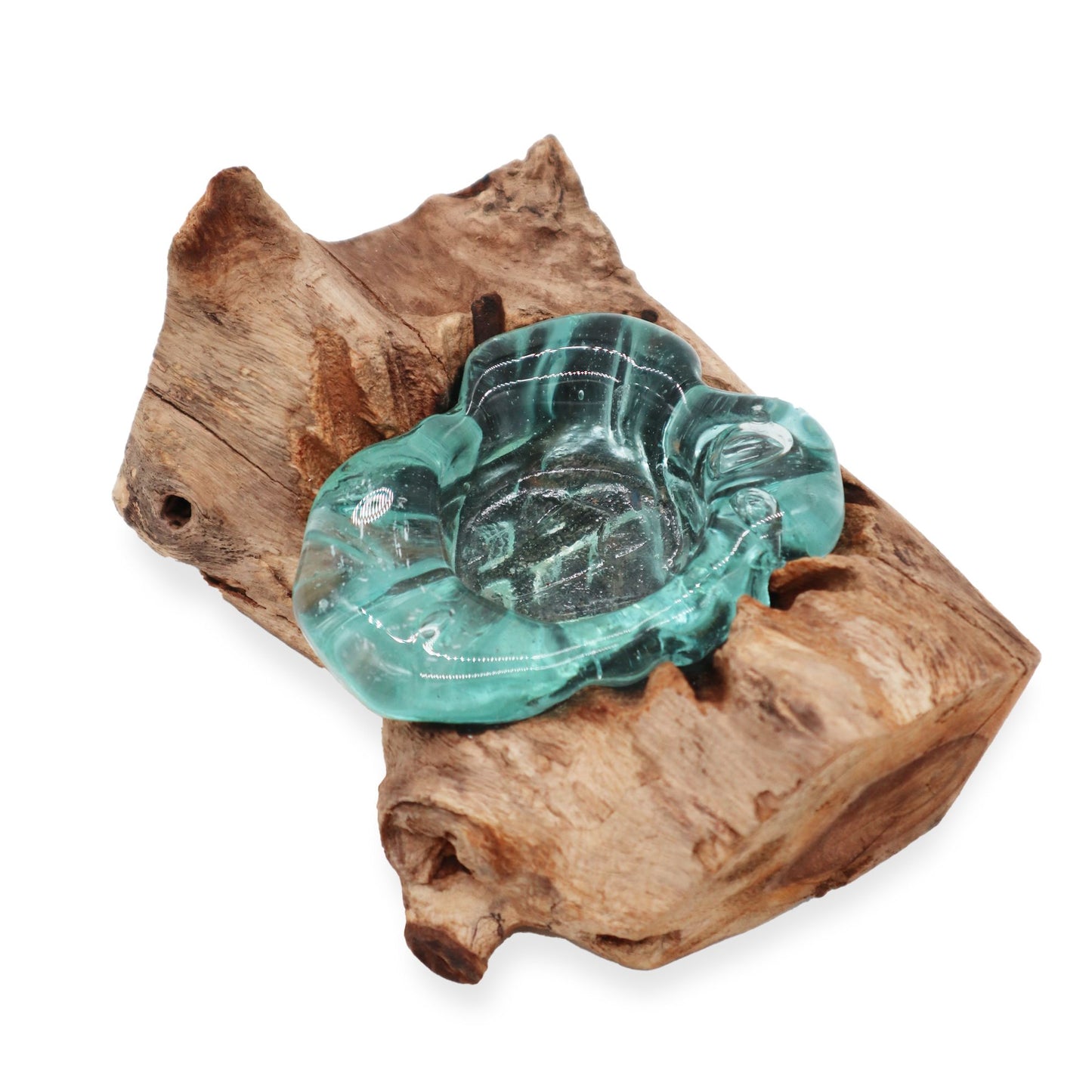 Κηροπήγιο Μονό - Molton Glass on Wood