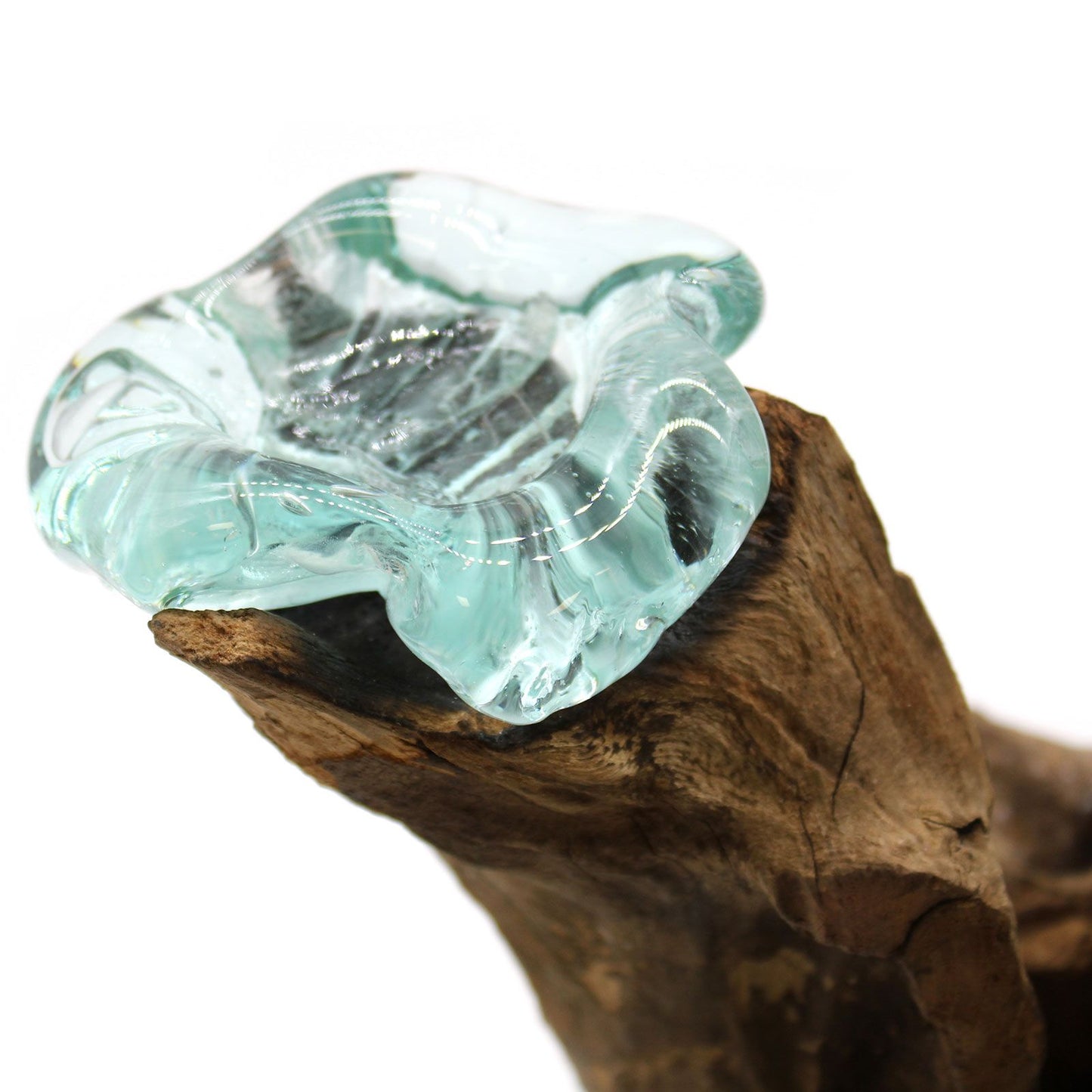 Κηροπήγιο Τριπλό Κορμός Molton Glass on Wood