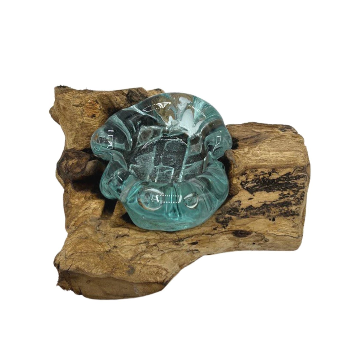 Κηροπήγιο Μονό - Molton Glass on Wood