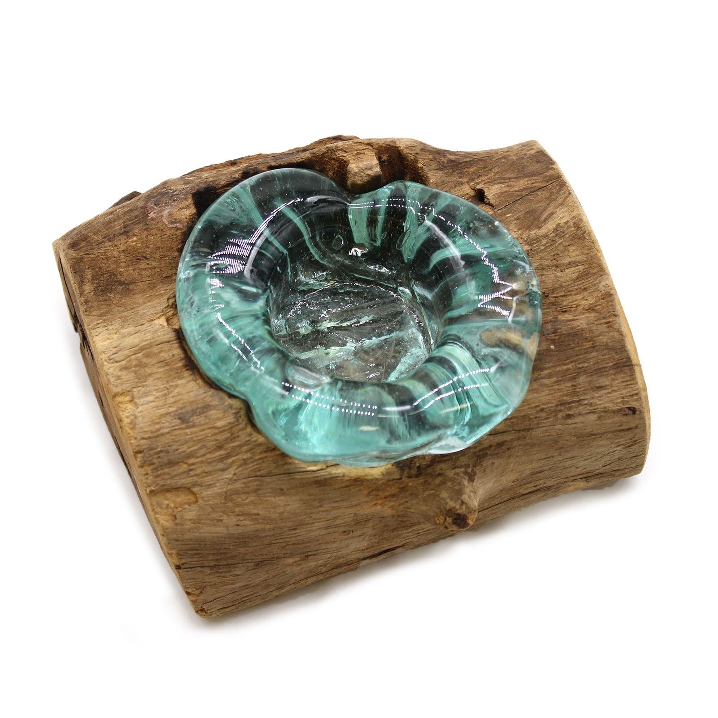 Κηροπήγιο Μονό - Molton Glass on Wood
