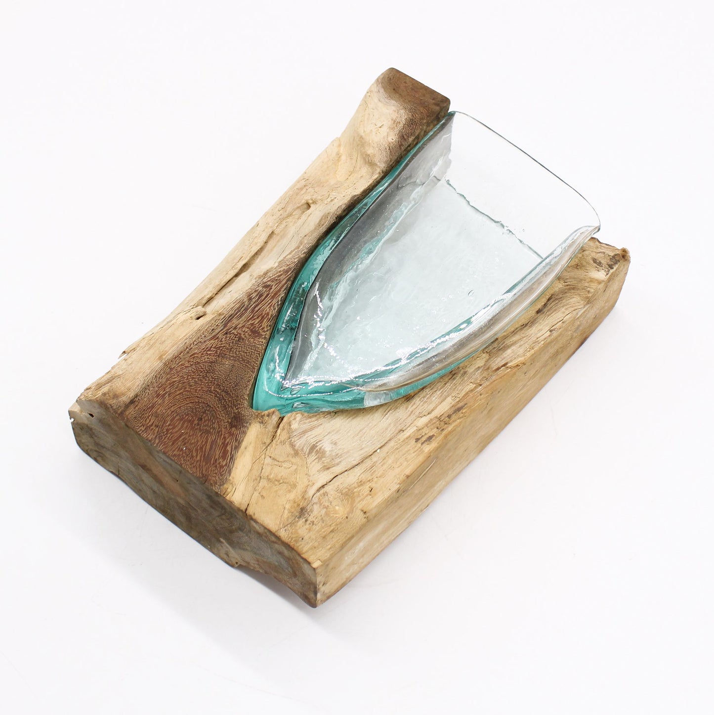 Βάζο σε ξύλο Mοltοn Glass V-shaped Art