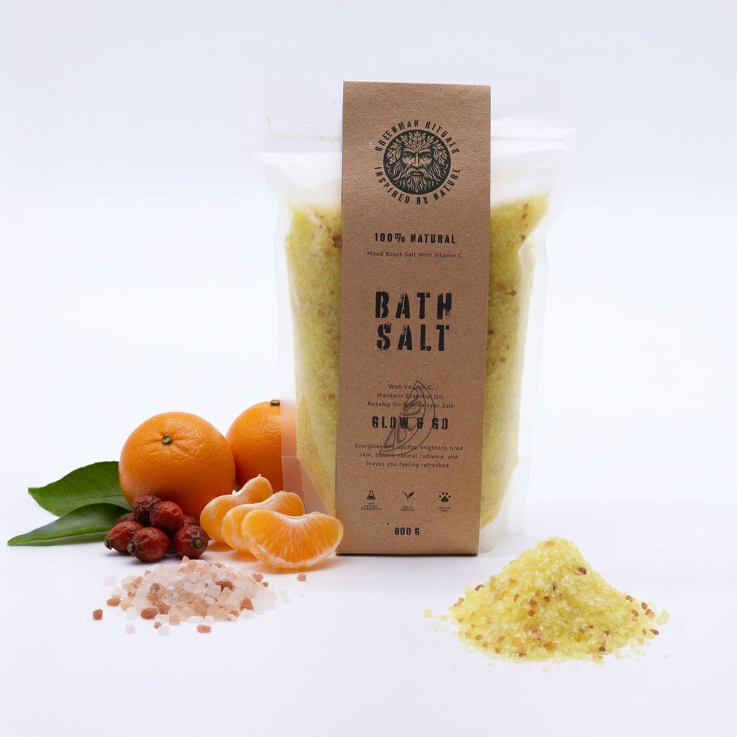 Άλατα Μπάνιου Epsom με Βιταμίνη C και Μανταρίνι Greenman Rituals – Glow & Go