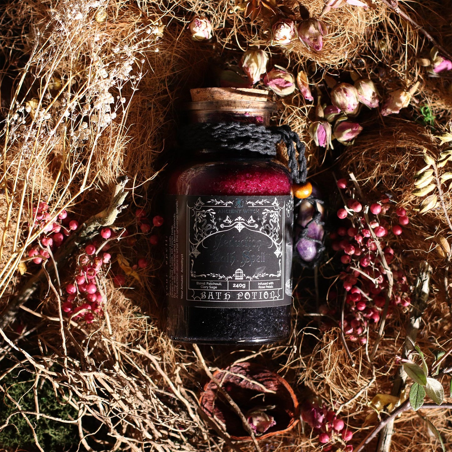 Ancient Witch Bath Spell Potion Seduction | Άλατα Μπάνιου με Αμέθυστο