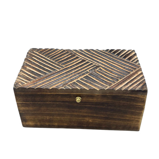 Vintage Deco - Πολυχρηστικό Κουτί - 22x12x10εκ. - Αντικέ Γραμμές