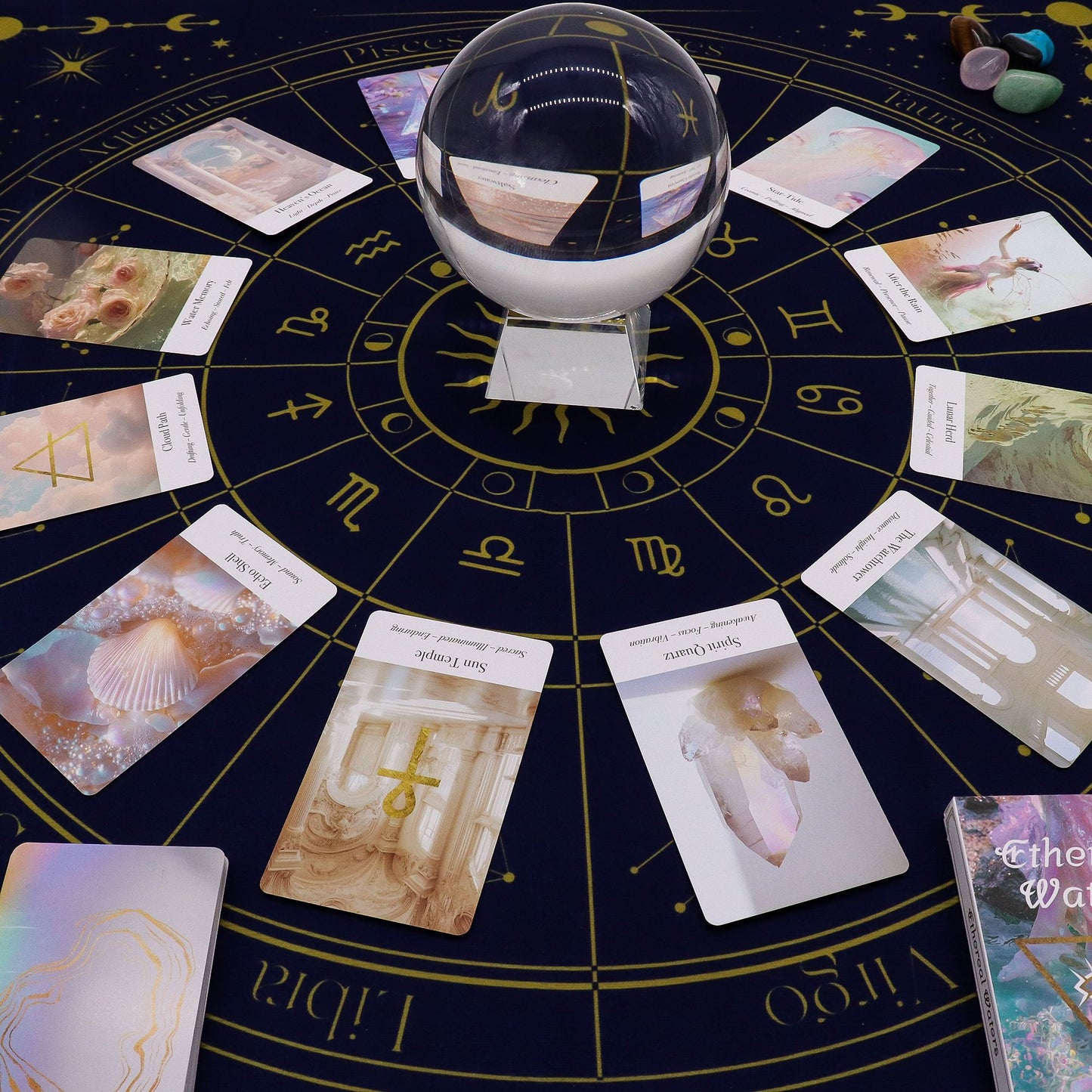 Tarot Reading Cloth Zodiac | Πανί Ταρώ Ζωδιακός Κύκλος 75×75