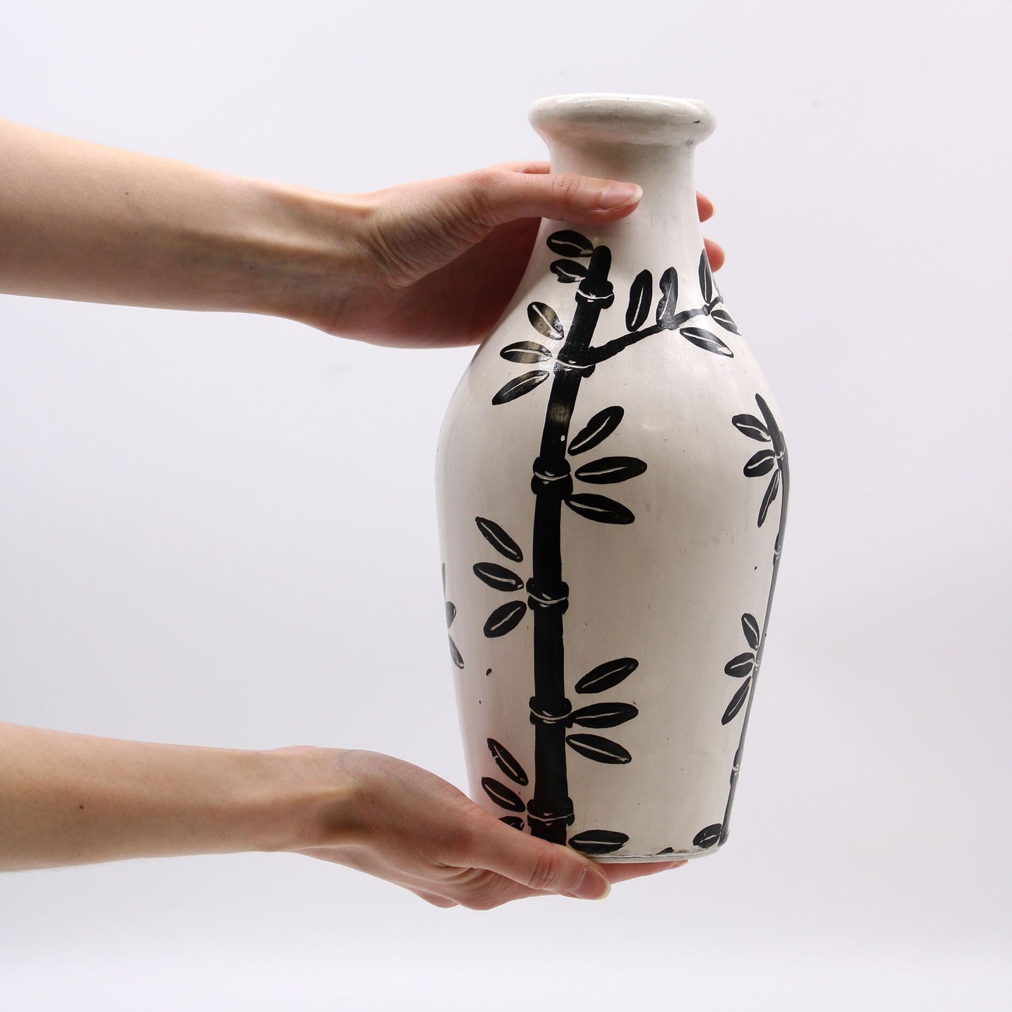 Βάζο Τερακότας - Bamboo Motif Shaped - Natural