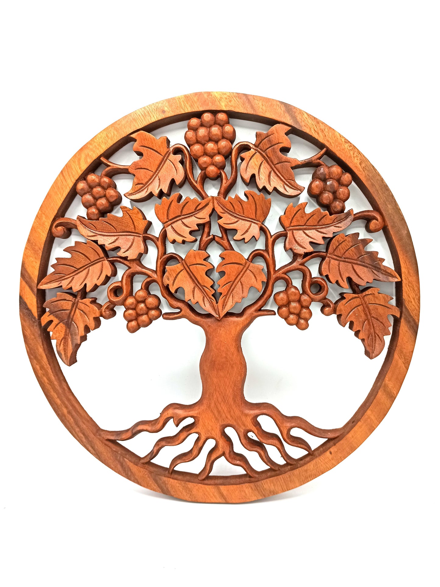 Διακοσμητικό Ξύλινο Πάνελ – Tree of Life Grapes - 40cm