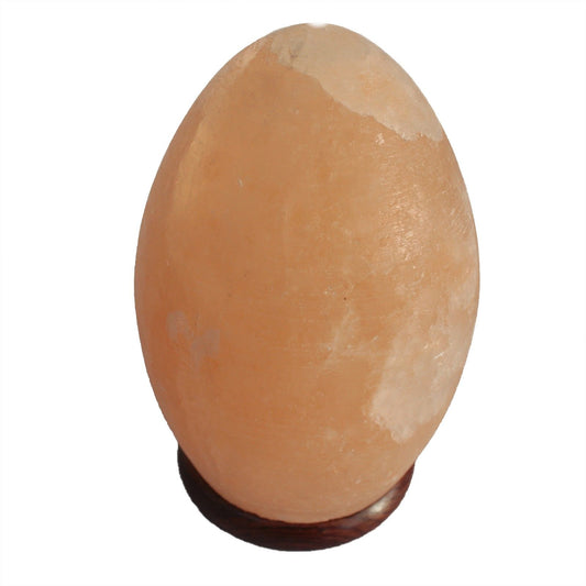 Himalayan Salt Lamp Egg - Wooden Base