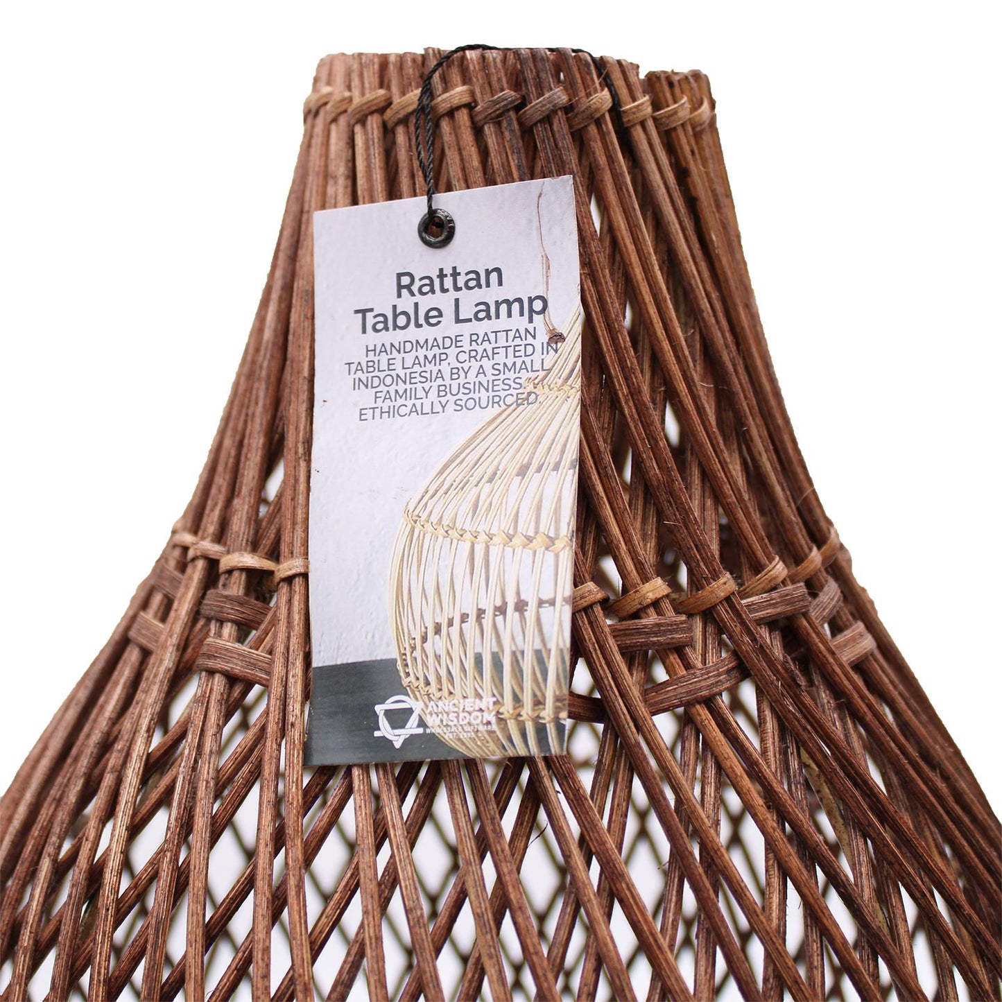 Επιτραπέζια Φωτιστικά Rattan - Σκούρο Καφέ