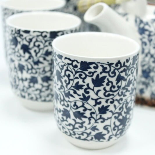 Σετ Τσαγιέρας με 6 Φλιτζάνια Blue Pattern