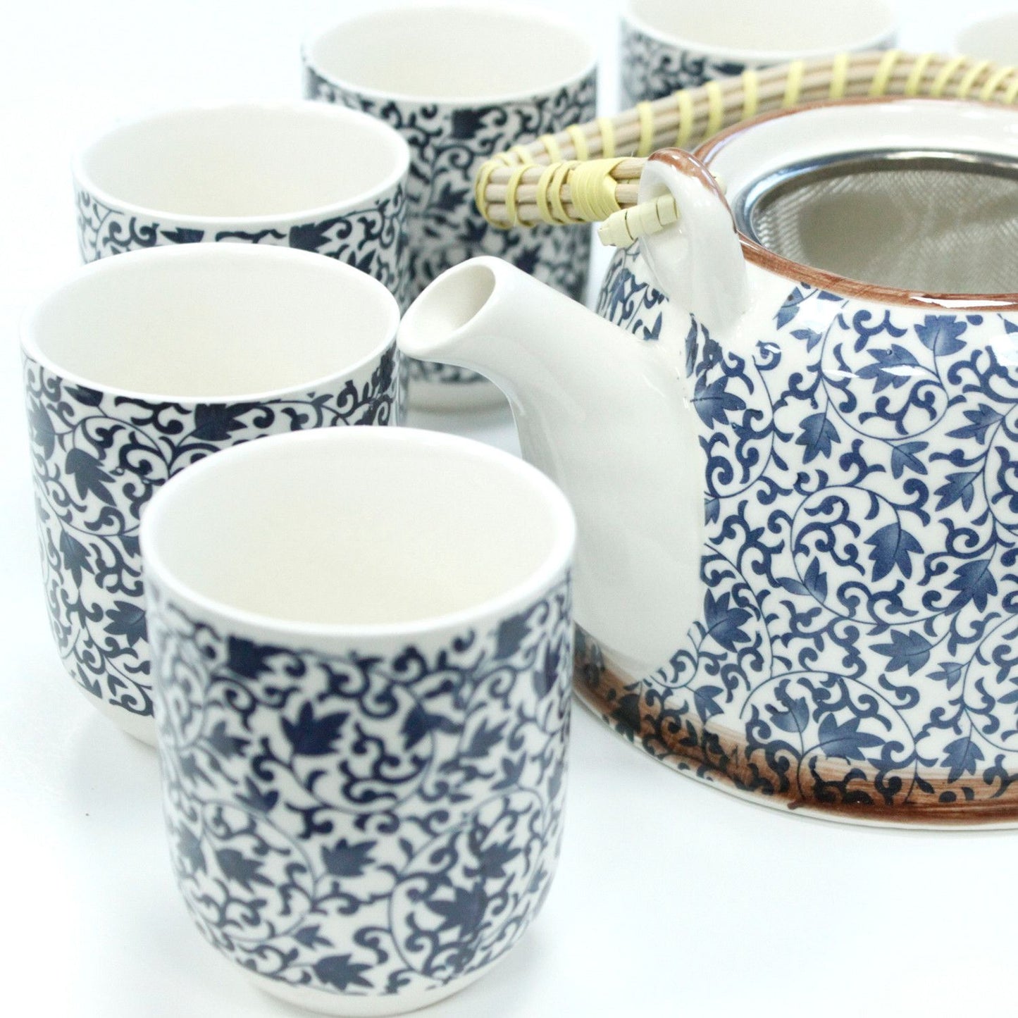 Σετ Τσαγιέρας με 6 Φλιτζάνια Blue Pattern