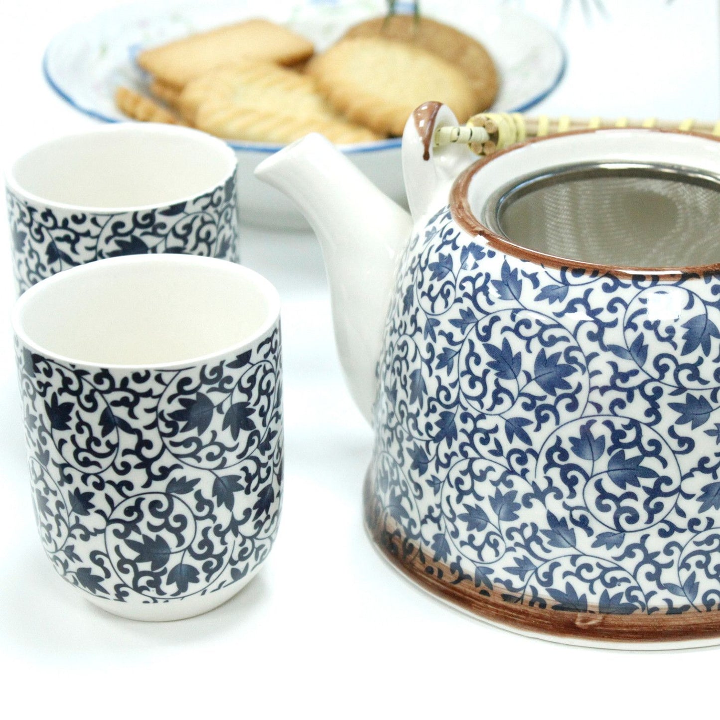 Σετ Τσαγιέρας με 6 Φλιτζάνια Blue Pattern