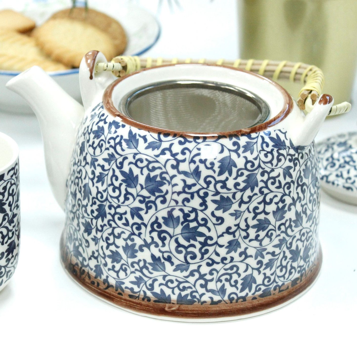 Σετ Τσαγιέρας με 6 Φλιτζάνια Blue Pattern